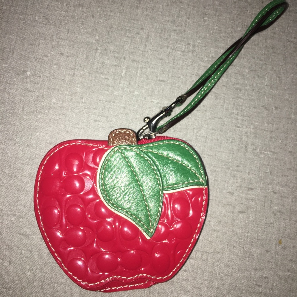 Apple Shaped Coach Wristlet